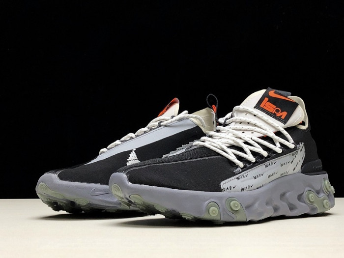 nike ispa react low black ar8555-001